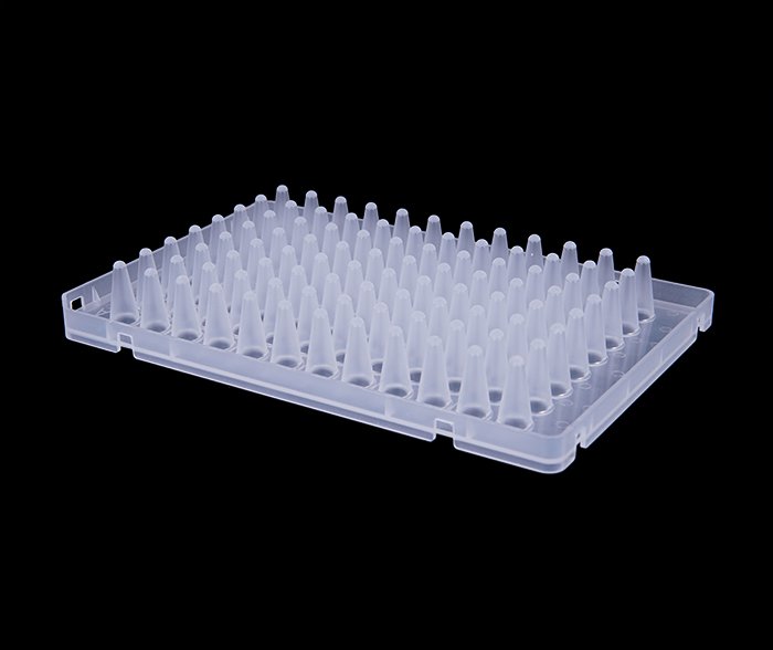 0.1ml 96孔 PCR板（透明，半裙邊，ABI）